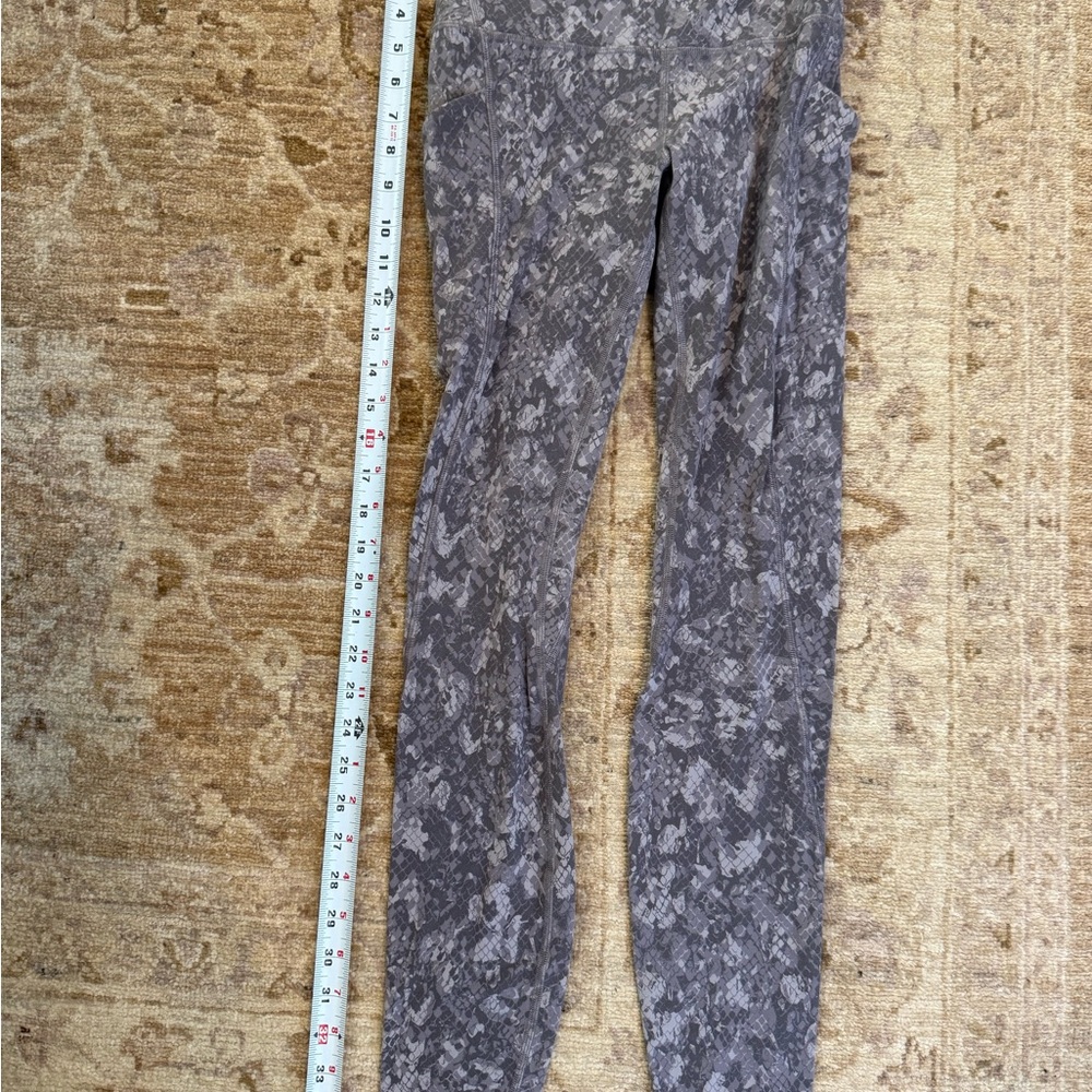 lululemon athletica Gray Patterned Leggings